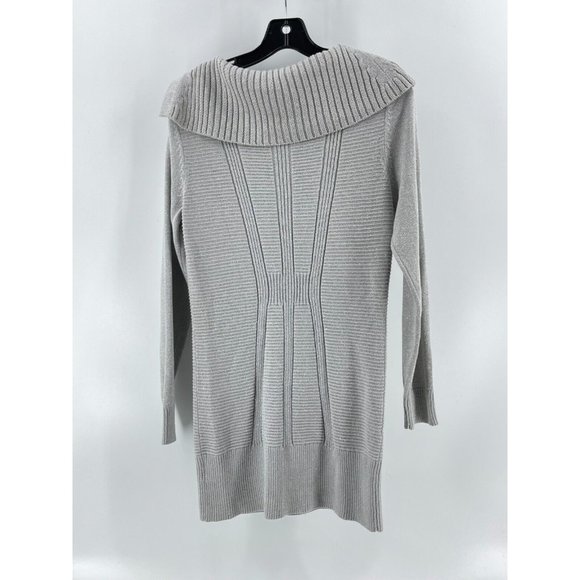 Style & Co. Women's Gray Knit Long Sleeve Collared Tunic Sweater Size Medium - Picture 4 of 10